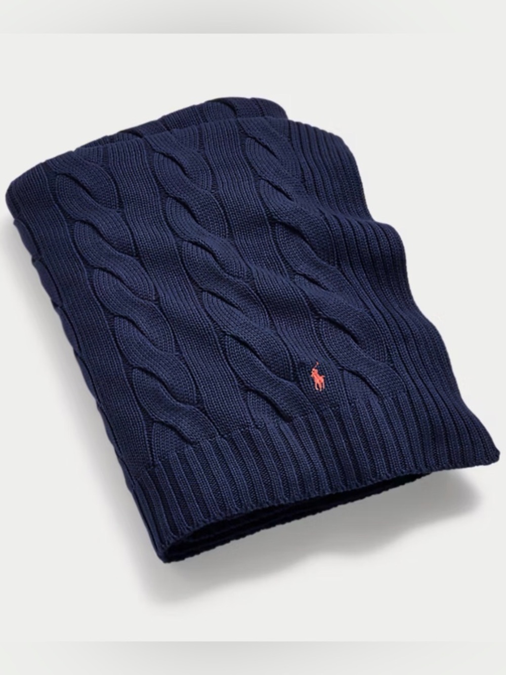 Polo by Ralph Lauren Hanley Cable-Knit Throw Blanket